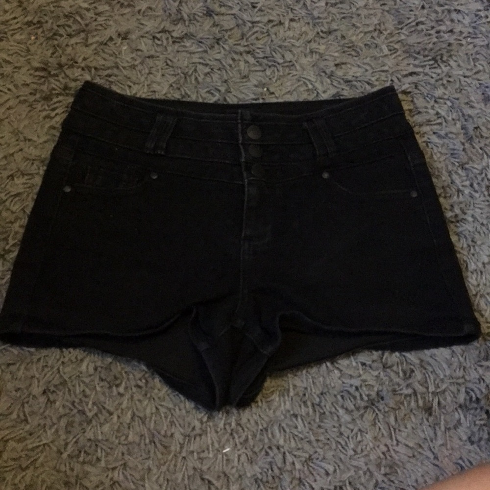 Black Jean Shorts